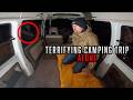Camping alone inside my van at usa most haunted farm very scary