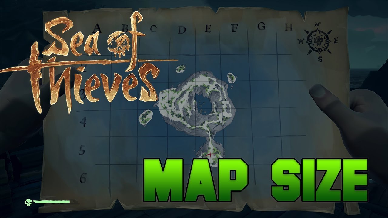 Sea of Thieves Map Size! - Corner to Corner Time - YouTube