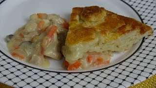 Домашний пирог с курицей и грибами.