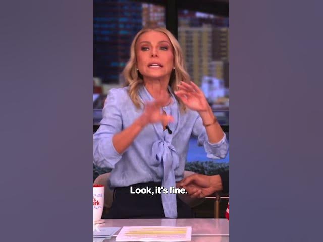 Kelly Ripa caught 'still getting dressed' on 'LIVE' #shorts