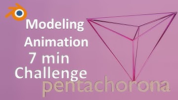 4D Hyper-tetrahedron Pentachoron Loop Animation - 7 minutes challenge (Blender 2.92 Tutorials)