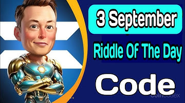 3 September Riddle Of The Day Code | 3 September Rebus Of The Day Code | Musk Empire | Mohsin Club