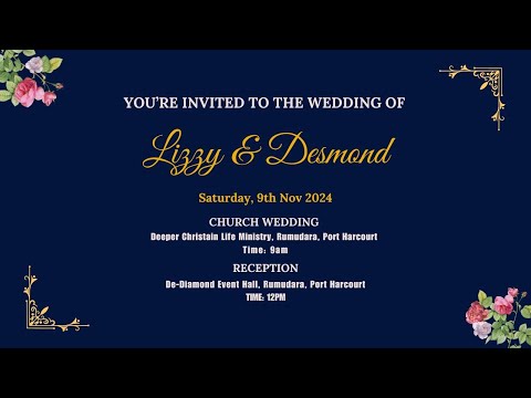 THE WEDDING BETWEEN MISS LIZZY AND MR DESMOND