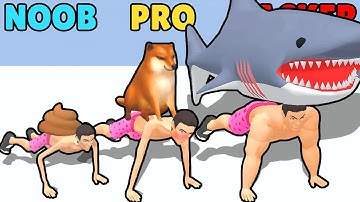 NOOB vs PRO vs HACKER in Idle Push Up Gameplay