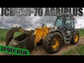 JCB 541-70 AgriPlus - Working with manure | GoPro/driver view