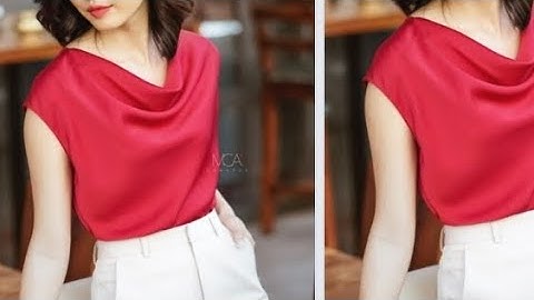 V133_ Cách cắt áo cổ đổ, tay ngắn liền vai