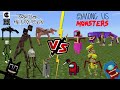 Among Us Monsters VS Trevor Henderson Creatures (Minecraft PE)