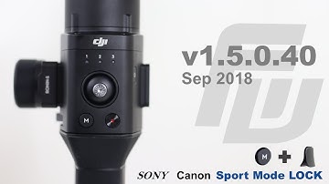 DJI Ronin-S Firmware Update 1.5.0.40 | Sport Mode Lock, Sony & Canon Updates ...