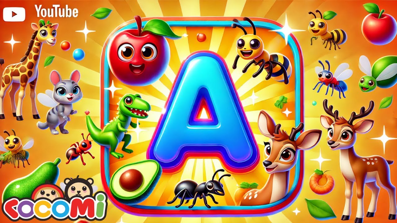 Learn the ABCs in Lower-Case: "a" is for ant and apple - YouTube
