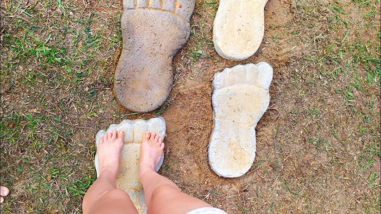 Calçada para jardim / DIY pé de cimento para jardim