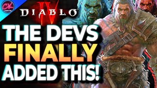 Diablo4 - Devs Confirm Huge New Feature and Give More New Updates!