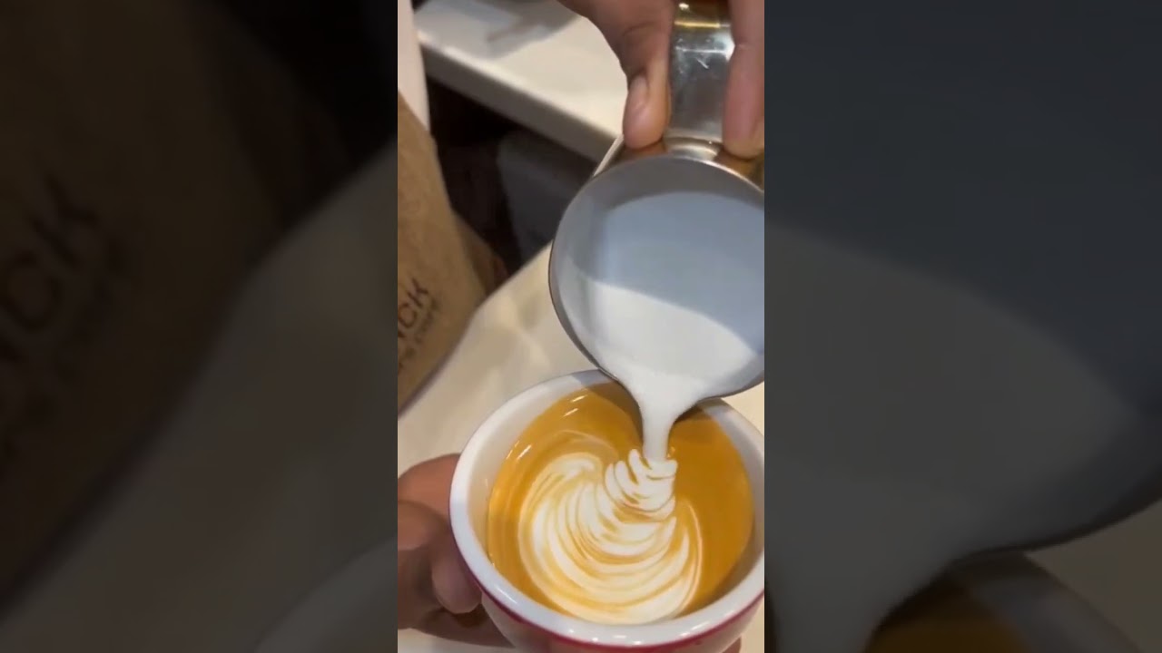 Latte art Swan ☕🇱🇰 #coffee #latteart #swan #shorts #baristalife #slbarista #visitsrilanka #srilanka