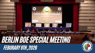 Berlin Board of Education Special Meeting - 2/9/2026