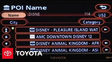 2007 - 2009 Tundra How-To: Navigation - Destination Using Point of Interest (POI) | Toyota