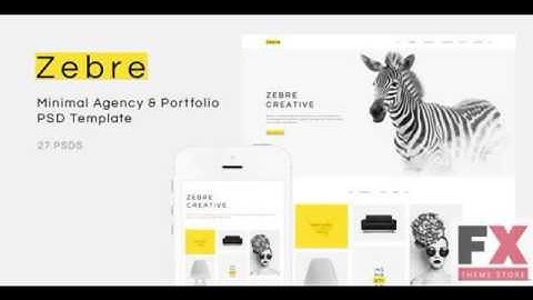 Preview Zebre - Minimal Agency and Portfolio PSD Template TF