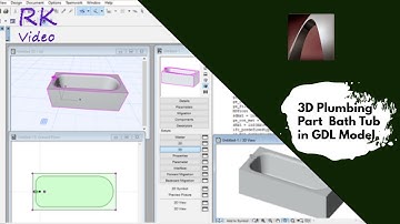 #Archicad #begineer #Tutorial - 3D Bath Tub #GDL Model for #mep #plumbing #plan