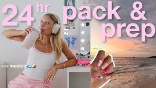 PREP, PACK, & TRAVEL WITH ME TO MEXICO *last min*