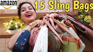 *SLING BAGS HAUL* Best 15 Sling Bags and From Amazon | Trendy Sling Bags ,Purse, Holographic Bags