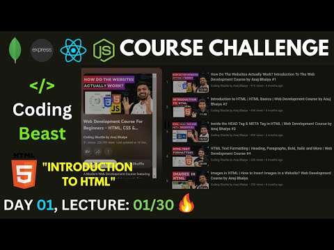 Day: 01 Lecture 01/45 || Coding Beast || Coding Shuttle MERN Stack Course Challenge