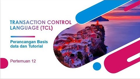 12 - TRANSACTION CONTROL LANGUAGE (TCL)