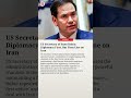US Diplomacy in West Asia: Rubio's Message