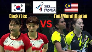 BADMINTON | Baek/Lee (KOR) vs Tan/Muralitharan (MAS) | Badminton French Open 2022 SEMI FINAL