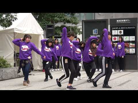 都立足立新田高校ダンス部②＠2018　東京マラソン応援演舞
