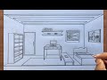 How to Draw a Room using One Point Perspective Step by Step