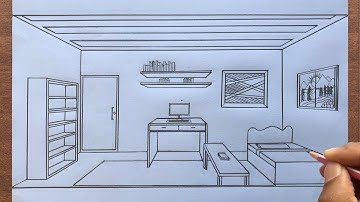 How to Draw a Room using One-Point Perspective Step by Step