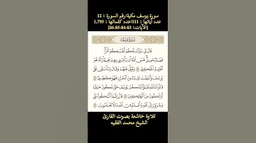 سورة يوسف، [الآيات: 83-84-85-86] تلاوة خاشعة بصوت القارئ الشيخ خالد الجليل