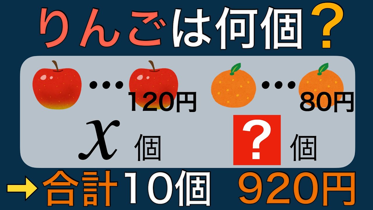 【方程式⑭】高校入試で差がつく！一次方程式の文章題3題
