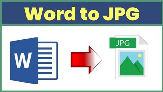 How to create jpg image from microsoft word | Convert word file to jpg image