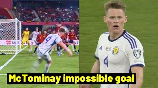 McTominay incredible free kick goal vs Spain but VAR ruled offside