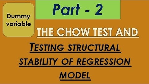 Chow test in dummy variable /testing structural stability/ (@s2economicsclasses803 )