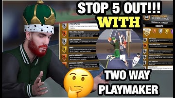 NBA 2K19 TWO WAY PLAYMAKER - Build - WILL STOP 5 OUT - Dominate MY Park