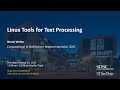 Linux Tools for Text Processing