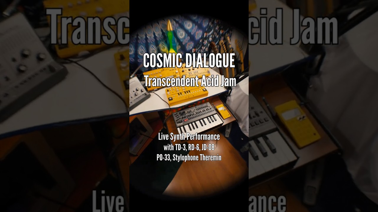 COSMIC DIALOGUE live Acid Jam with TD-3 / RD-6 / JD-08 / PO-33 / Stylophone Theremin