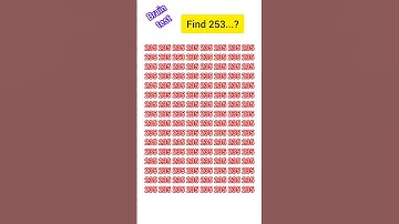 Find 253? #puzzle #puzzlegame #numbergame #numberpuzzle #education #observation #shorts #maths