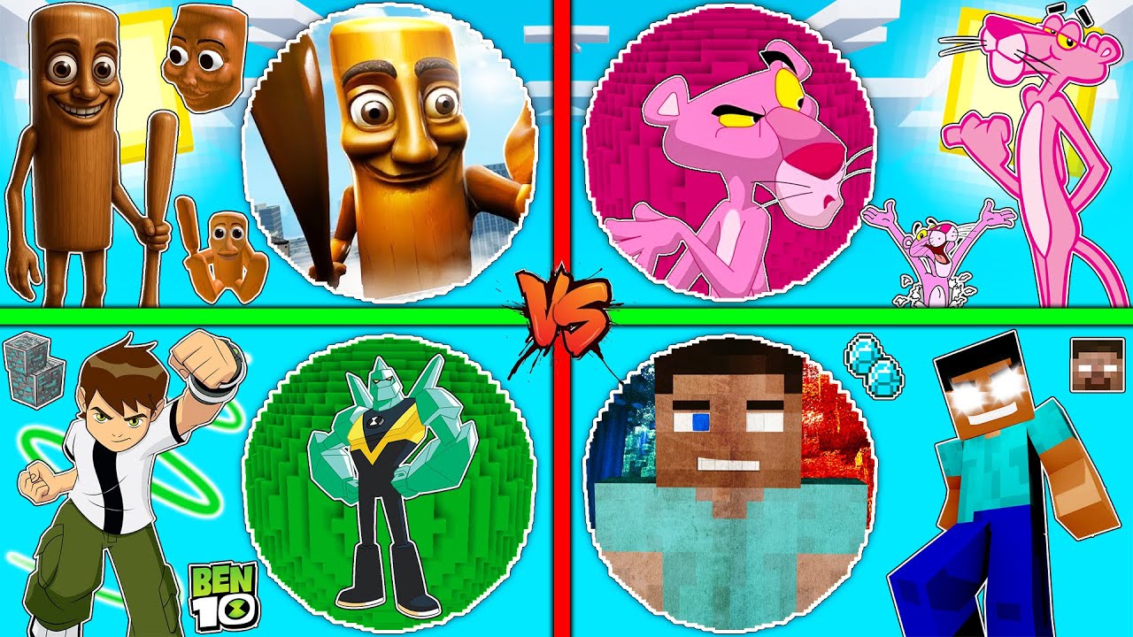 فلم ماين كرافت : كوكب منطاد عائلة تونج تونج سهور ضد بن تن ضد الهيروبراين ضد النمر الوردي !!؟ 🔥😱