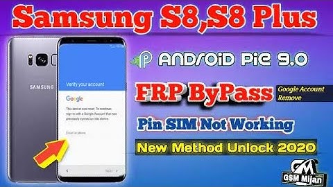 Samsung S8 S8 Plus Frp Bypass Google Account Unlock Android 10 U4 U5 U6 Frp Bypass Samsung