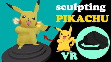 Sculpting Pikachu in VR - Oculus Medium Timelapse