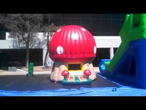kartable 12x12 Mario Mushroom Inflatable Bounce House & Inflatable ball pit