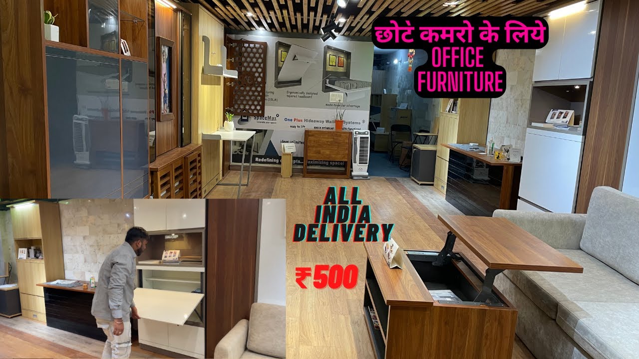Office furniture for small rooms - Work from Home Space Saving Furniture |  furniture market in Delhi - YouTube