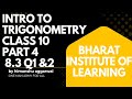 CLASS 10 MATHS || CH 8 INTRO TO TRIGONOMETRY  || EX  8.3 QUE 1 &amp; 2 || BY HIMANSHU AGGARWAL 