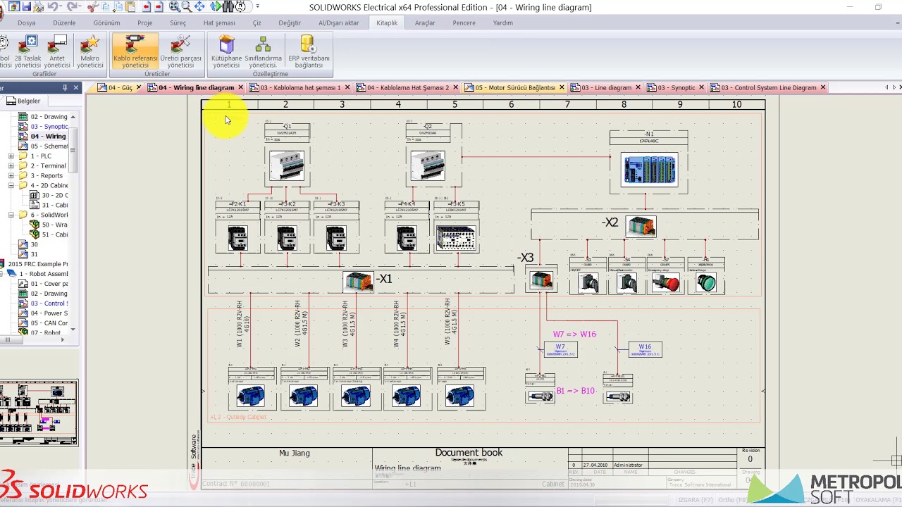SolidWorks Electrical Schematic'de Yeni Tel veya Kablo Oluşturma - YouTube
