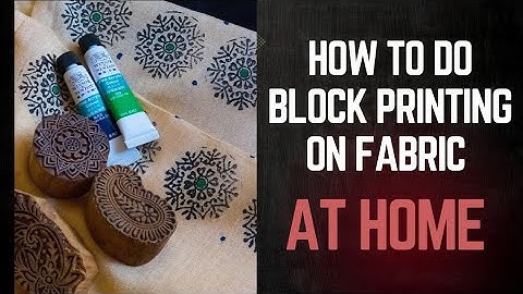 How to do block printing on fabric at home | DIY Block Printing | Fabric Paints | Deepa John