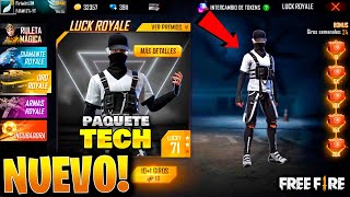 YA SALIÓ! NUEVA LUCK ROYALE DE ORO en FREE FIRE! PAQUETE TECH - NUEVA ORO ROYALE! NOVEDADES FF