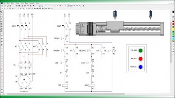 10. Mạch Đảo chiều động cơ giới hạn hành trình || Học Trang bị điện với CADe-SIMU