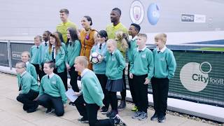 Etihad and Manchester City FC visit schools in Manchester