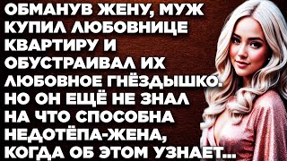 видео: Обманув жену, муж купил любовнице квартиру и обустраивал их любовное гнёздышко. Но он ещё не знал... картинка: Обманув жену, муж купил любовнице квартиру и обустраивал их любовное гнёздышко. Но он ещё не знал...